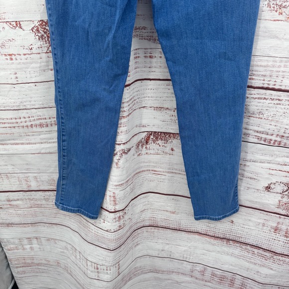 Lilly Pulitzer Skinny Jeans Medium Wash High Rise Womens Size 12 Gold Button - Picture 8 of 11
